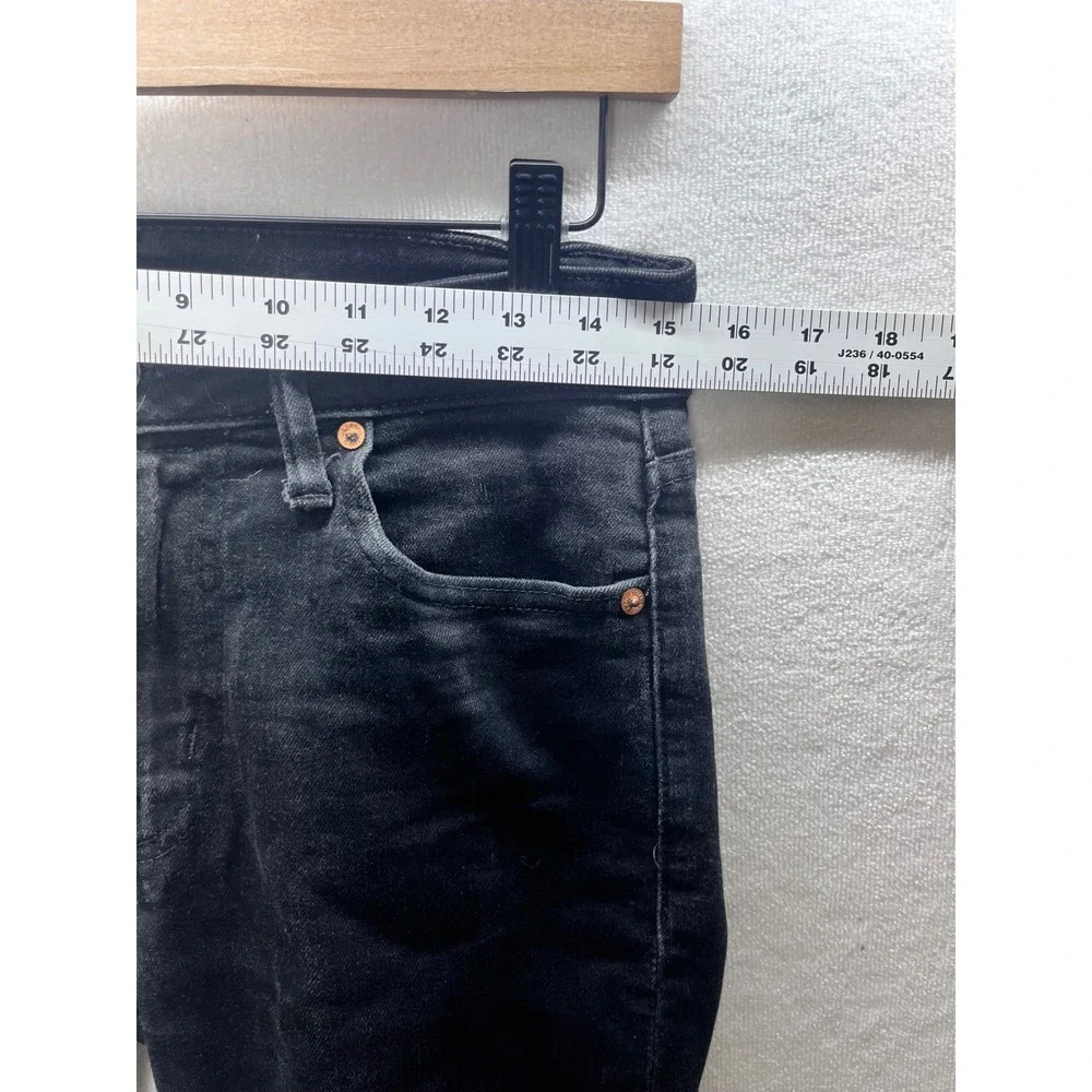 American Eagle Slim Straight Jeans Mens 28x30 Black Denim Airflex+‎ Stretch 3261